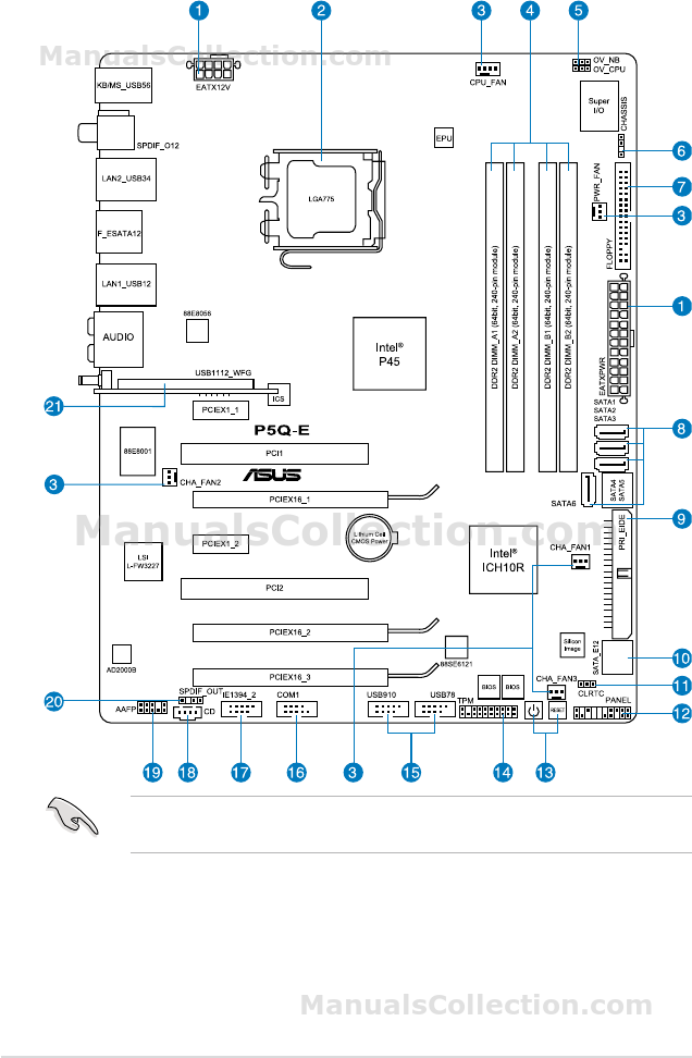 Схема asus p5q se