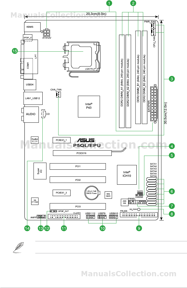 Схема подключения asus p5ql pro