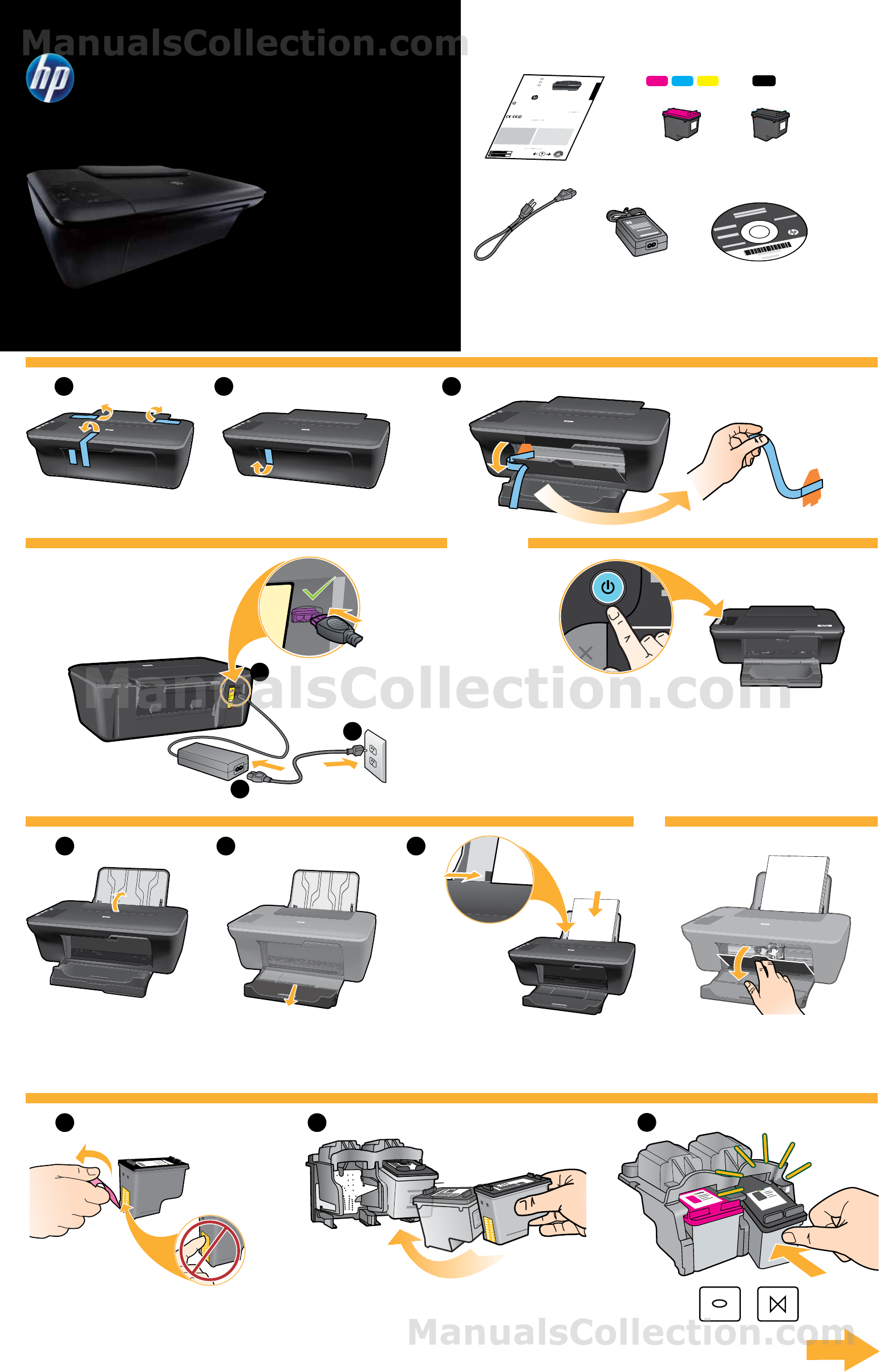HP Deskjet 1050 J410a Руководство по установке (Русский)
