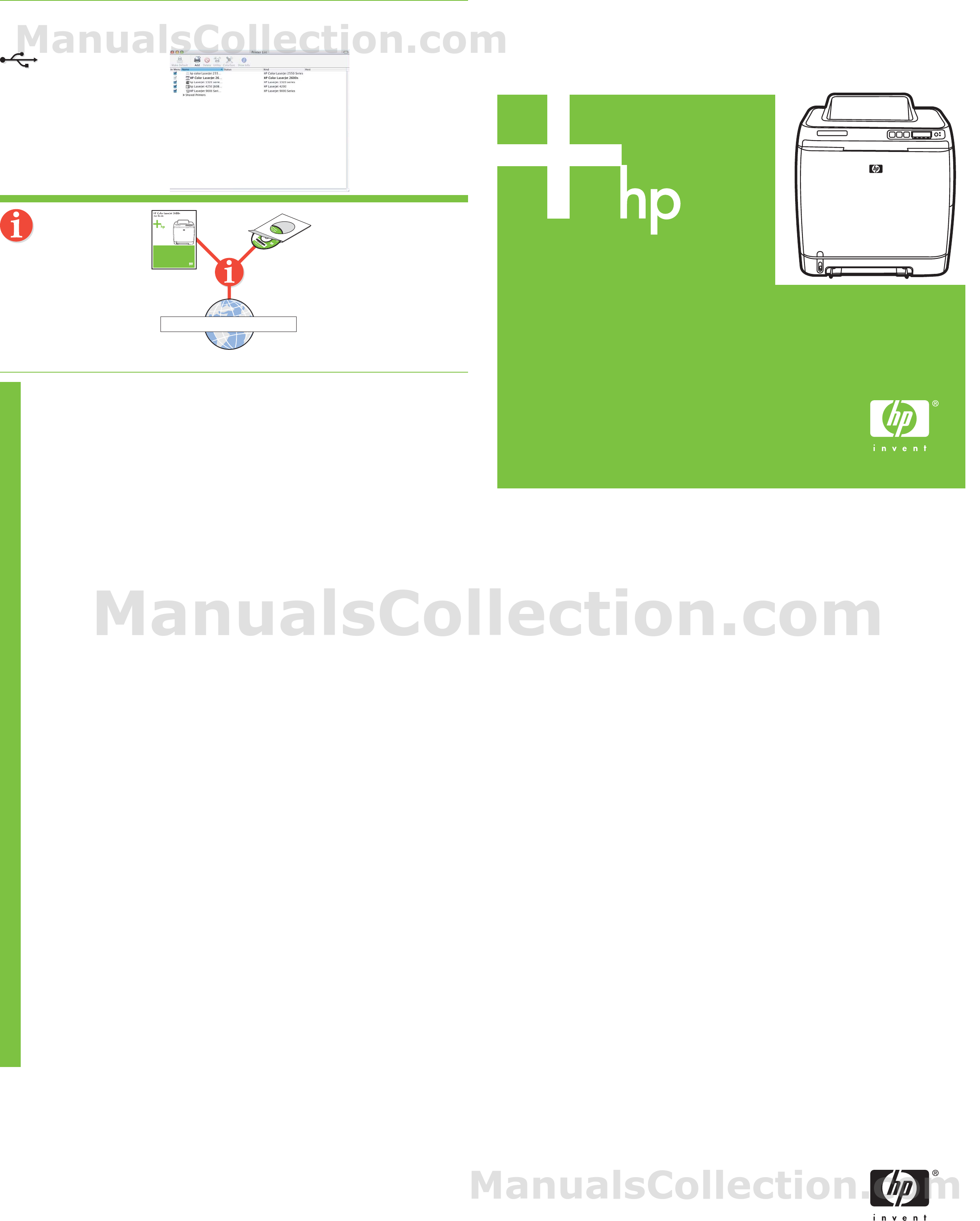 HP Color LaserJet 2605 background page 0001