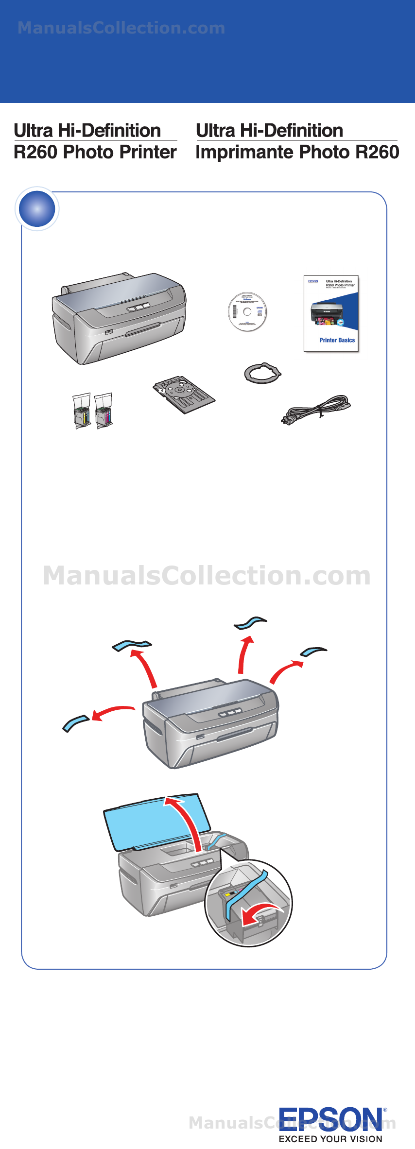 Epson stylus photo r260 unpack card